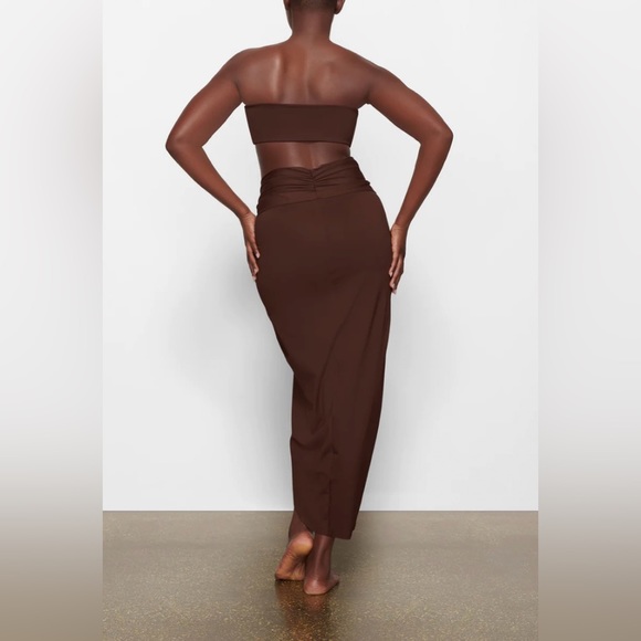 NWT Skims Swim Cover Up Sarong Skirt Cocoa Size S - Picture 3 of 11